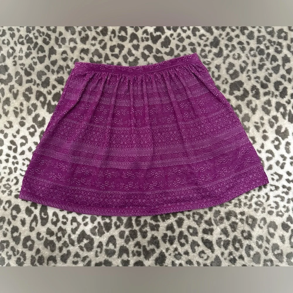 Old Navy Girls Textured Print Skirt in Prince Purple Size Large 10-12 Regular